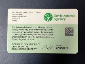 Environment agency registered scrap metal carrier A L Recycling Spalding Lincolnshire UK