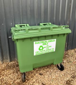 A L Recycling Spalding Lincolnshire waste cables collection service scrap cable deposit bin storage